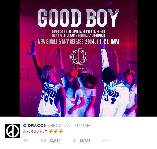 Gd X Taeyang Good Boy Mv解禁に至るまでのg Dragon Twitterカウントダウン まとめ Wanna Be A Writer Gd X Taeyang Good Boy Mv解禁に至るまでのg Dragon Twitterカウントダウン まとめ Wanna Be A Writer