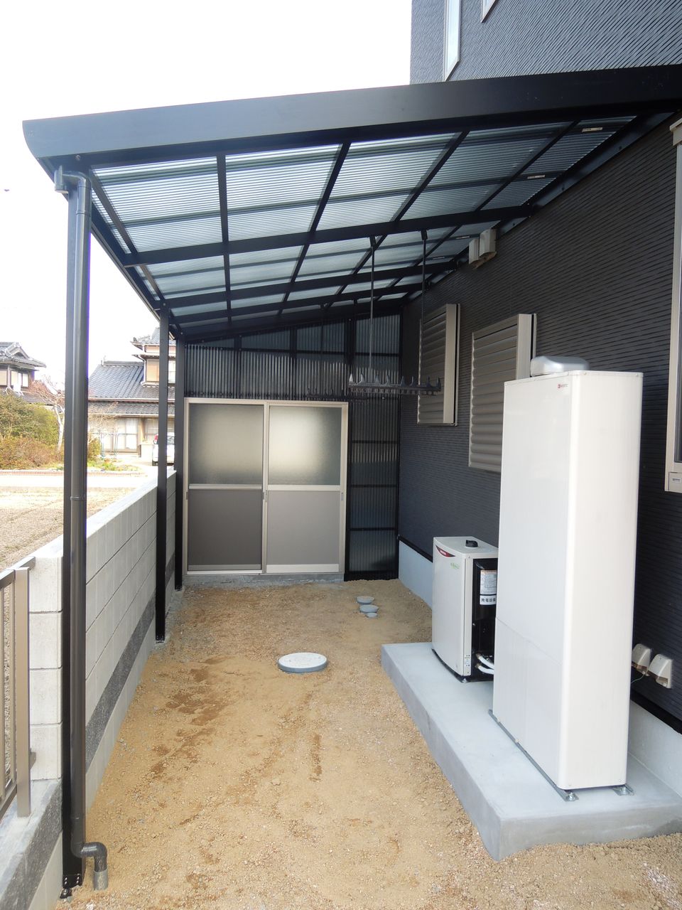 サイディング仕様の差し掛け完成 エクステリアプランナーのブログ 写真集 Sakoyamaexterior