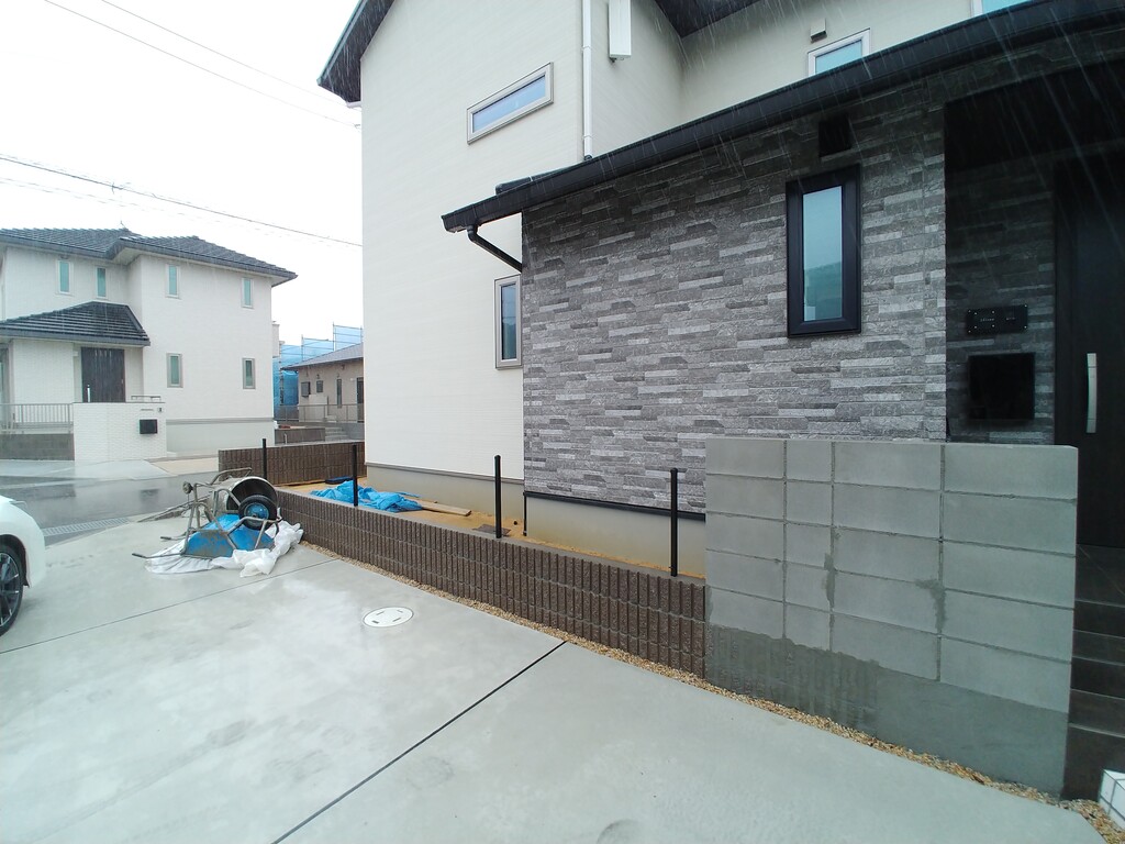 門柱工事中 エクステリアプランナーのブログ 写真集 Sakoyamaexterior