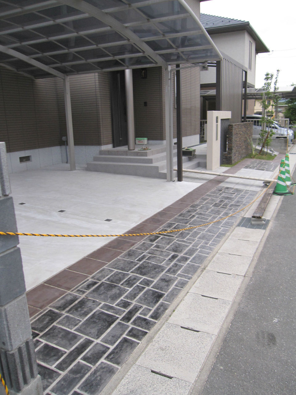 既存のコンクリートのお化粧 ステンシル エクステリアプランナー