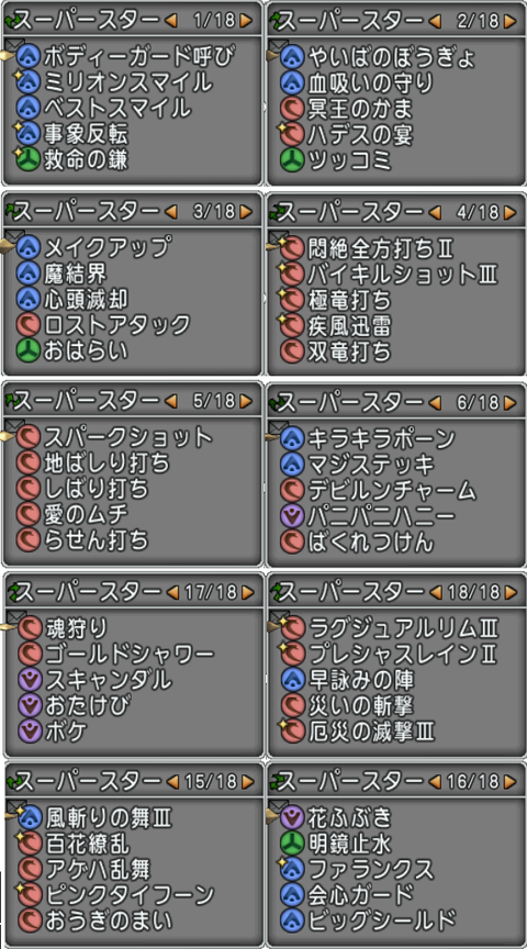 スーパースター:特技