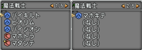 魔法戦士:呪文