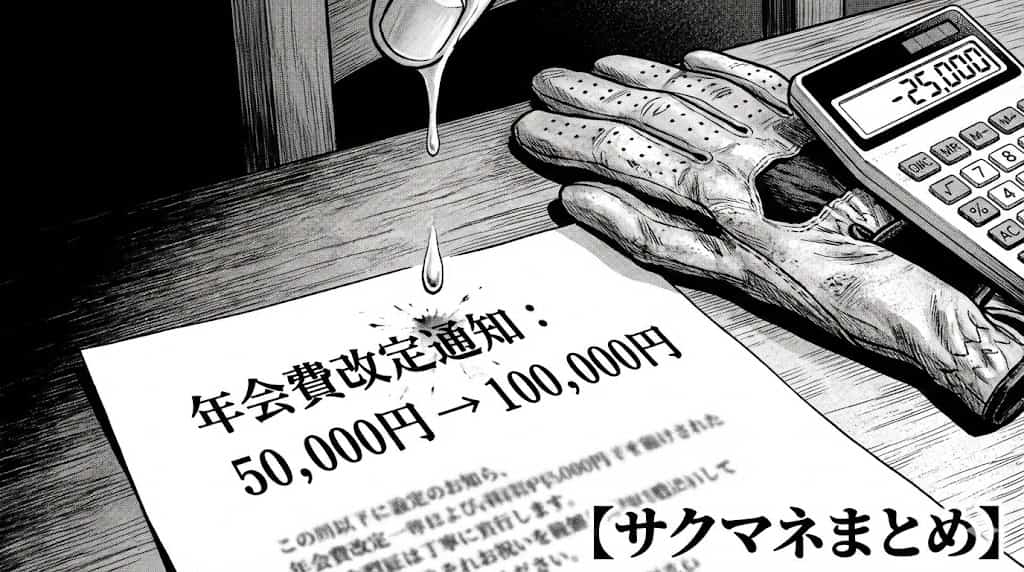 年会費値上げの通知と冷や汗