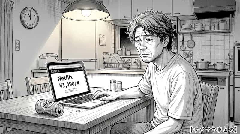 深夜にNetflixの料金プランを見つめる54歳課長