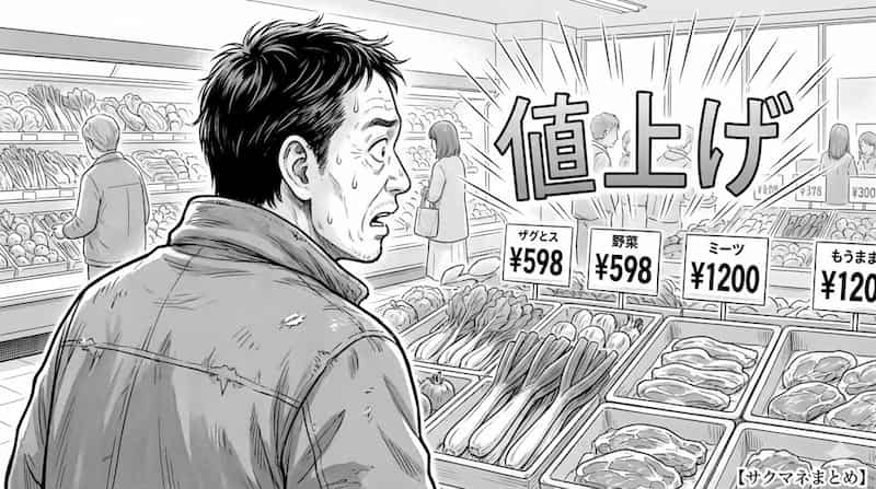 スーパーで値札を見て固まる52歳課長