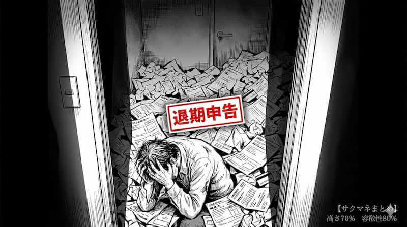 督促状の山に埋もれ頭を抱える54歳男性