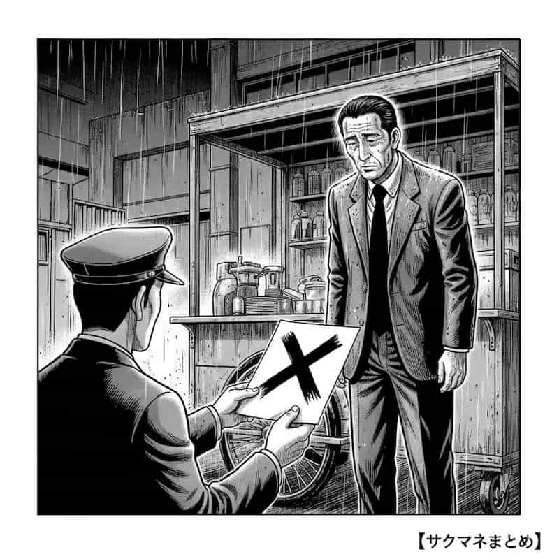 携帯ショップで審査落ちを告げられ呆然とする54歳男性