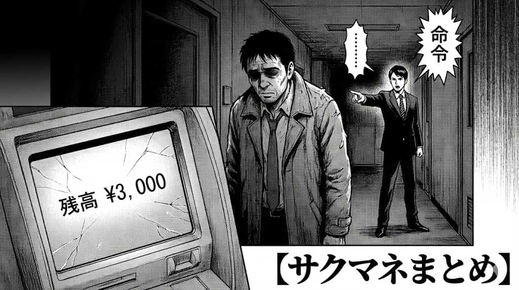 職場で孤立する佐藤の劇画