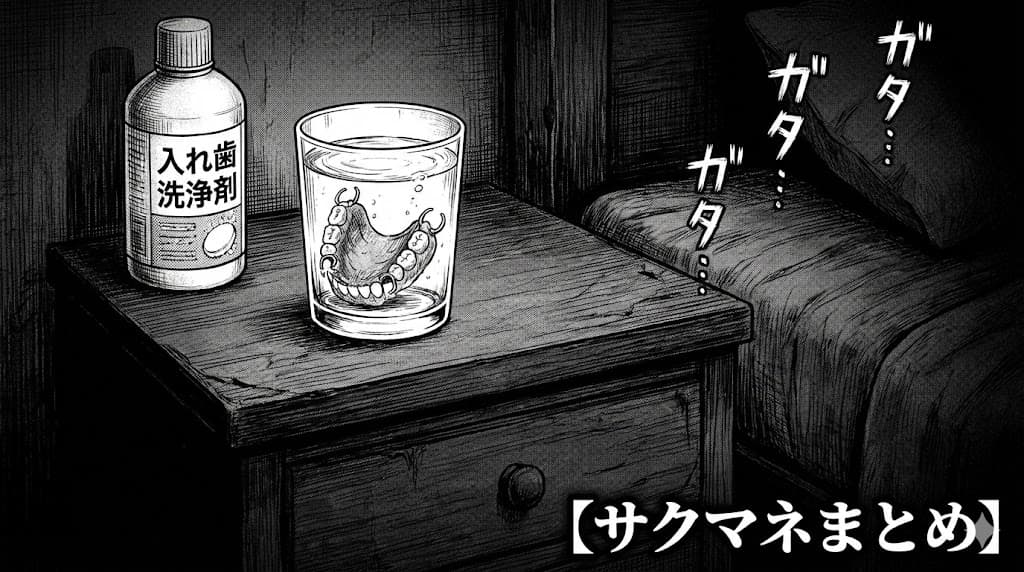 コップに入った入れ歯、生理的な不快感