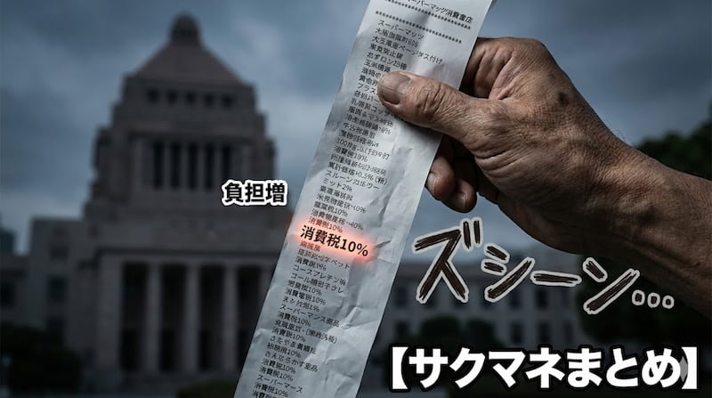 スーパーのレシートと国会議事堂