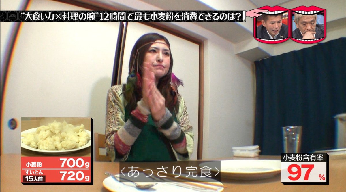 水曜日のダウンタウン 2月21日放送 大食いミックスルール 小麦粉大量消費対決 Halohalo Online
