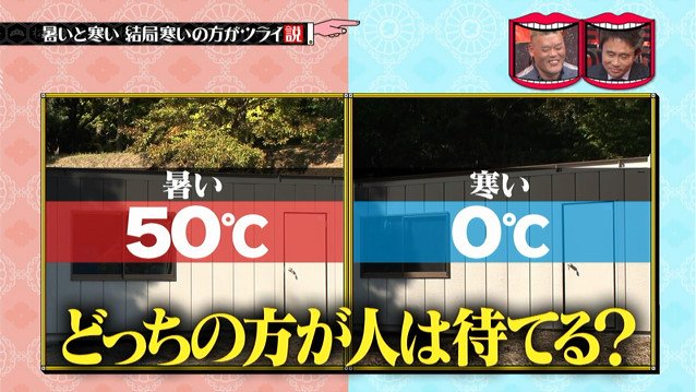 水曜日のダウンタウン 12月20日放送 暑いと寒い 結局寒いの方がツライ説 Halohalo Online