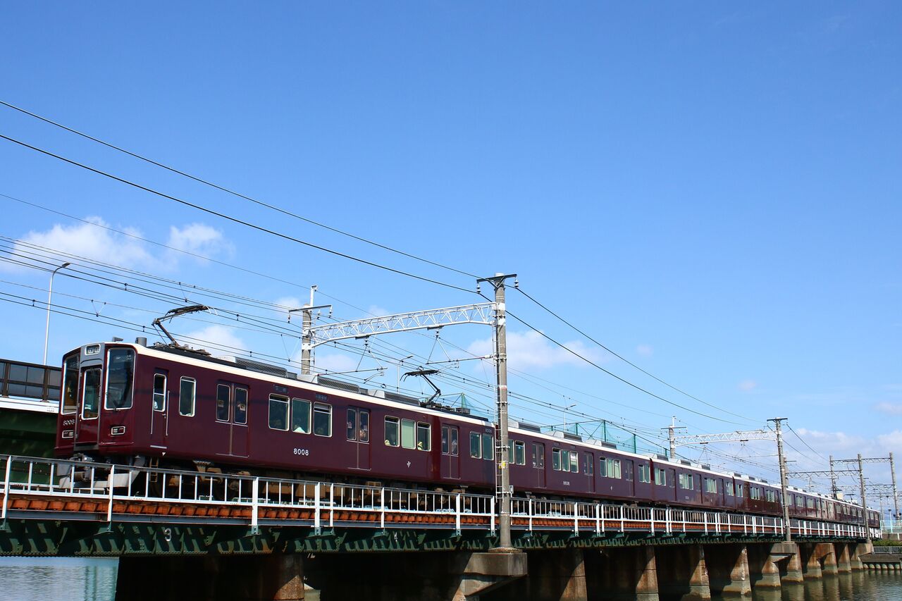 阪急 5300系 布幕(駅名対照表 付き) - 銀河