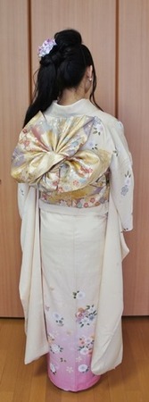 結婚式参列の振袖帯結び