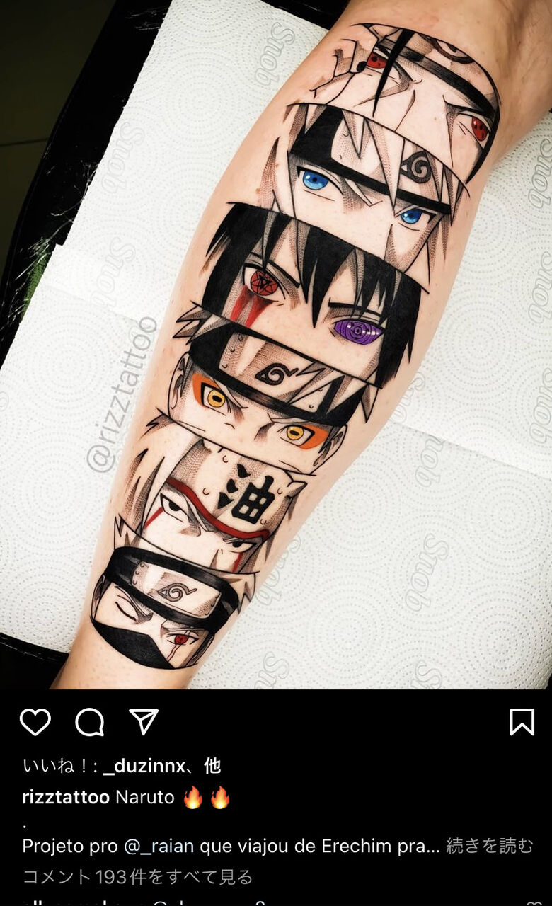 外国人さんのアニメタトゥー 世界から称賛の嵐ｗｗｗｗ たのしいまとめだよ