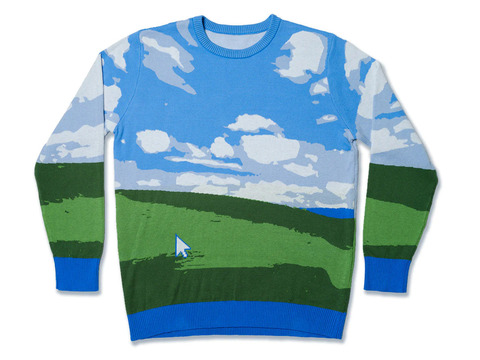 Microsoft XPの「あの壁紙」がセーターになる　なかなかイカしてるぞ！