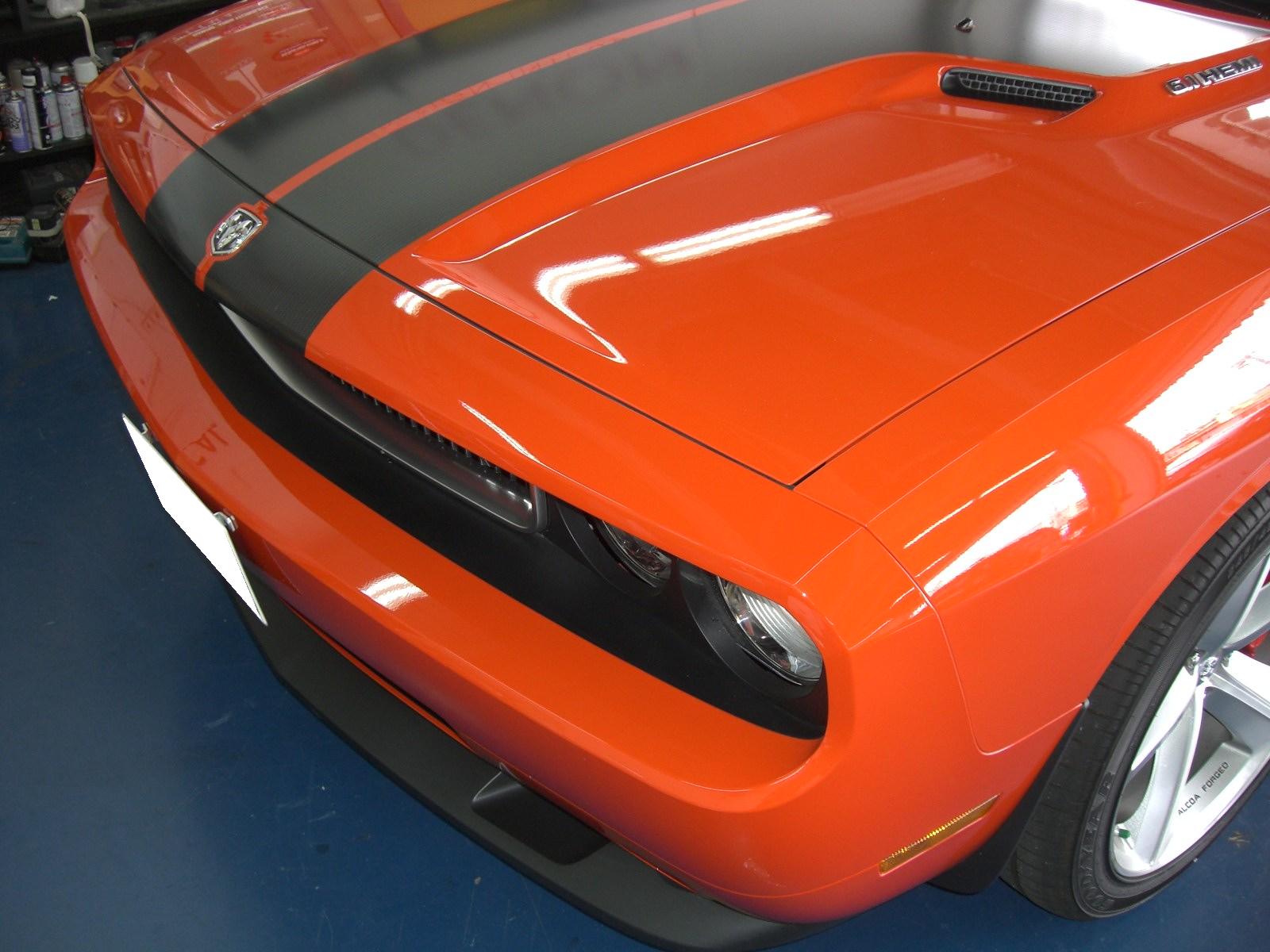 ダッジ チャレンジャーsrt8 ｈｅｍｉ オレンジ 入庫 スーパーオートバックスかわさき ブログ Real C Style カスタム日記