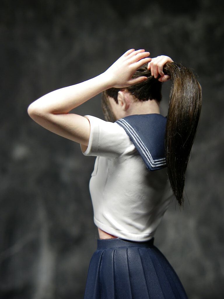 セーラー服　ハセガワ製　1/12　バーミリオン氏原型　塗装済み完成品　ゲーテル。 セーラー服☆完成！ : ゲーテル｡のリアル・フィギュア造形日記