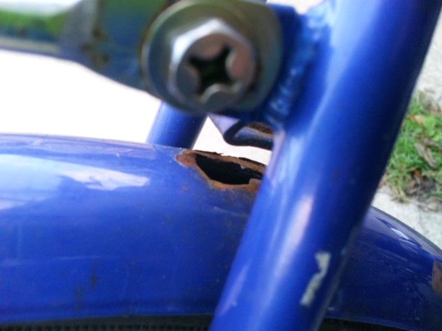 折りたたみ自転車のフェンダーを修理した : シーバス電脳日誌 ロード