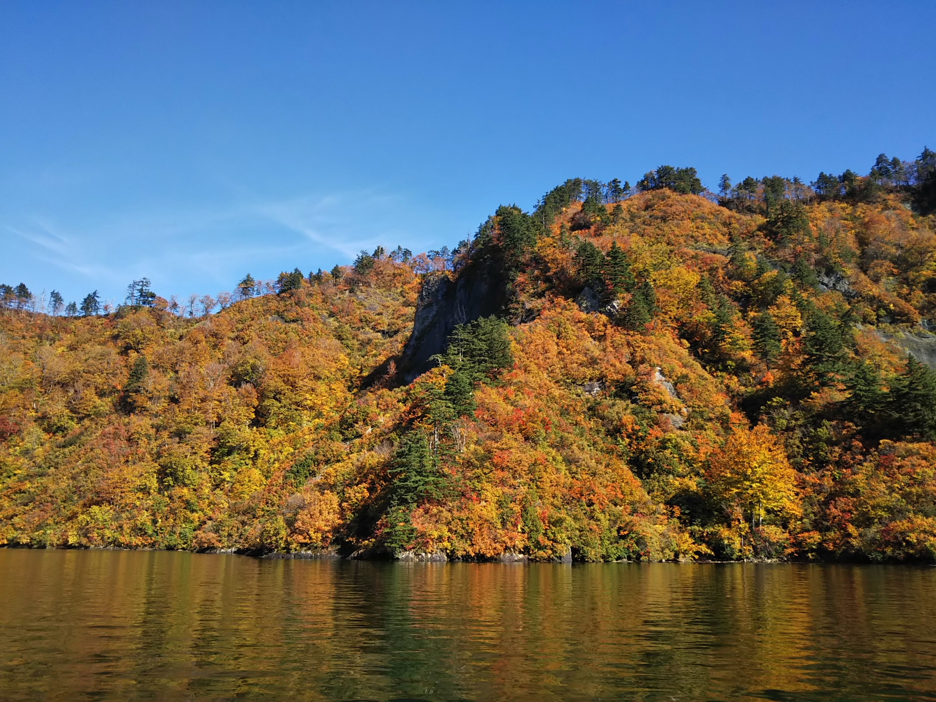紅葉の奥只見湖遊覧船見物 須原の目黒邸 シーバス電脳日誌 ロードバイクでサイクリングも