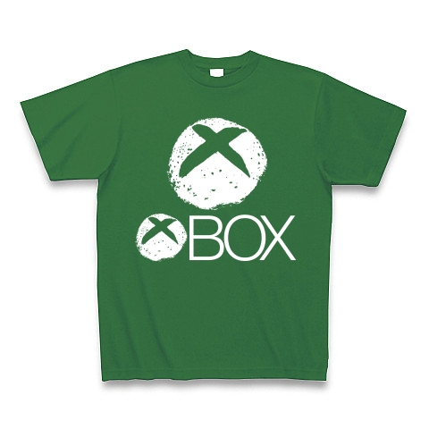 【今度はバツイチ?しいたけマニア必須!ゲーム系グッズ?】しいたけボタンシリーズ 白シイタケBOX(前面大しいたけ 一個増量バツイチver) Tシャツ Pure Color Print(グリーン)
