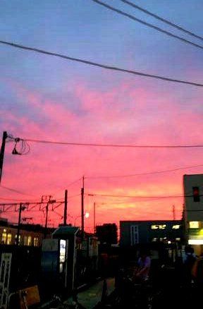 鶴瀬の夕やけ 001