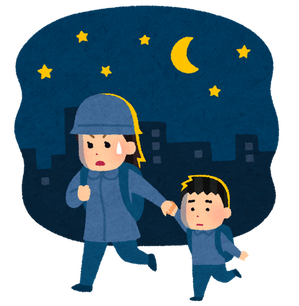 夜逃げする母子