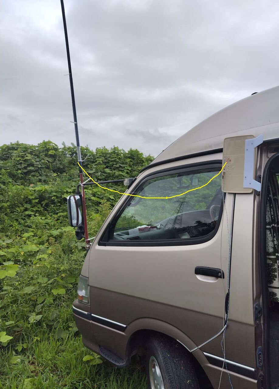 アマチュア無線移動運用セット（アンテナ7MHz) 軽量7MHzアンテナ（短縮EFHW)移動運用してみた : 追い星