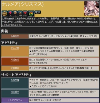 クリスマスナルメア詳細画面