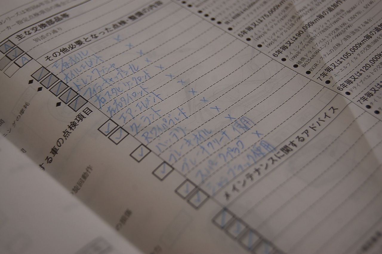 中古車の選び方 記録簿の見方 中古車流通研究所 オーナー日記