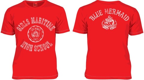 ハイスクール フリート ブルーマーメイド Tシャツ レッド