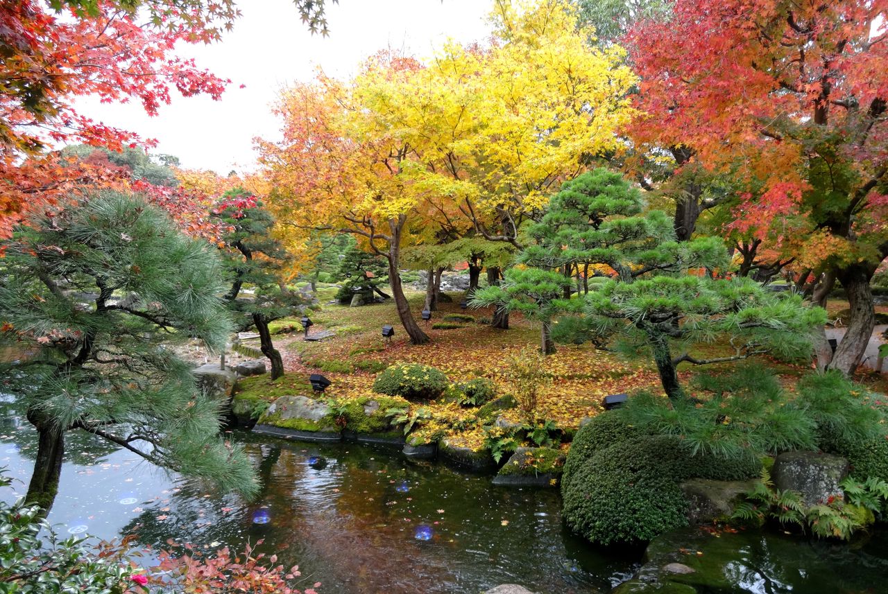大根島由志園 紅葉2016 山陰と小庭 写真 大根島由志園 紅葉2016 山陰と小庭 写真