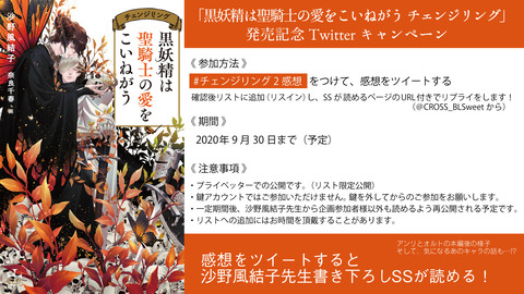 黒妖精は聖騎士の愛をこいねがう チェンジリング の特典ssなど 風結び