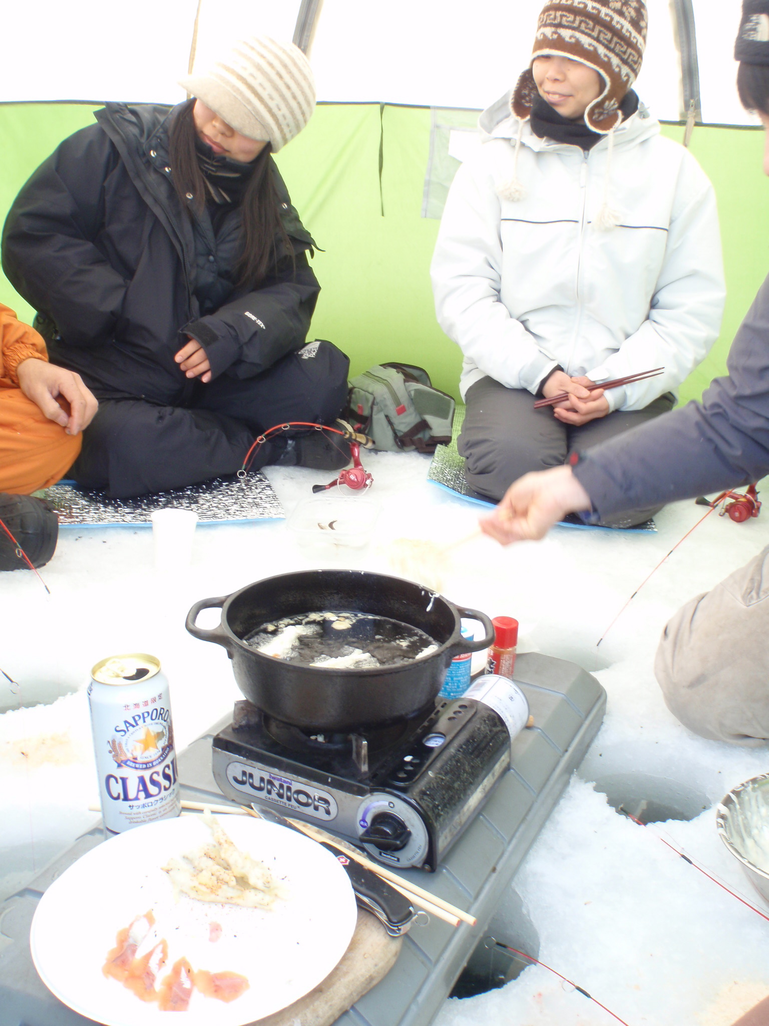 ワカサギ釣り情報 糠平湖 １月３０日 Lodge Lucky Field ロッジラッキーフィールド