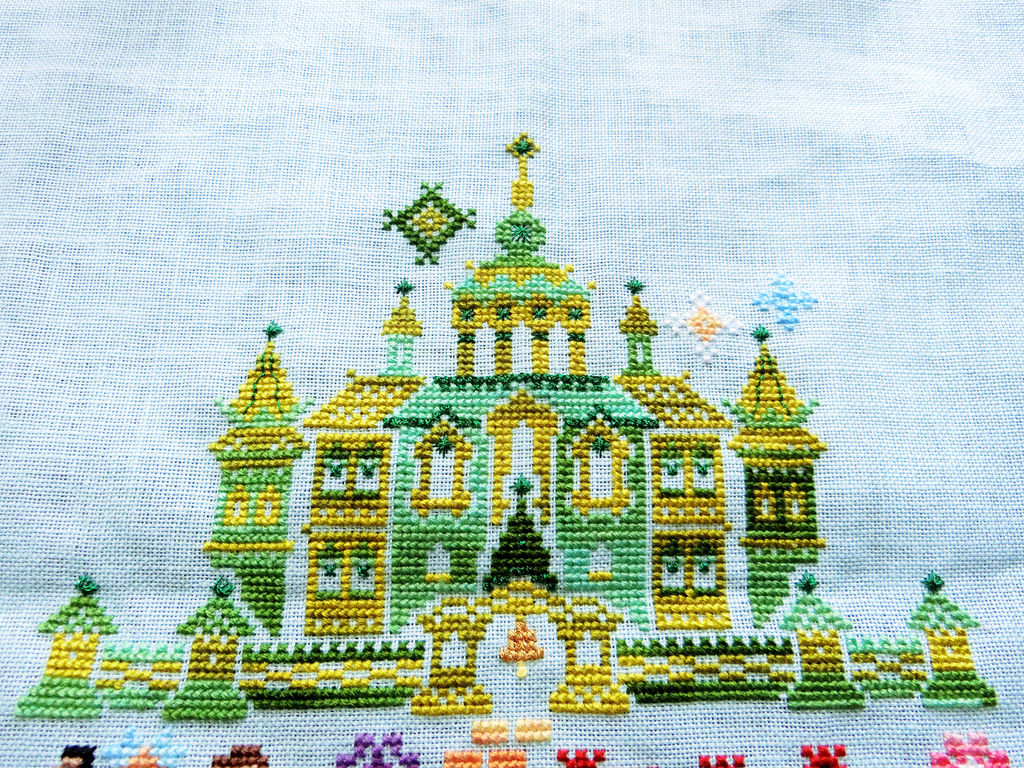 お城が建ちました ꇴ Sal Emerald City Owl Forest Embroidery Stitchin Time さんぽのクロスステッチnote お城が建ちました ꇴ Sal Emerald City Owl Forest Embroidery Stitchin Time さんぽのクロスステッチnote