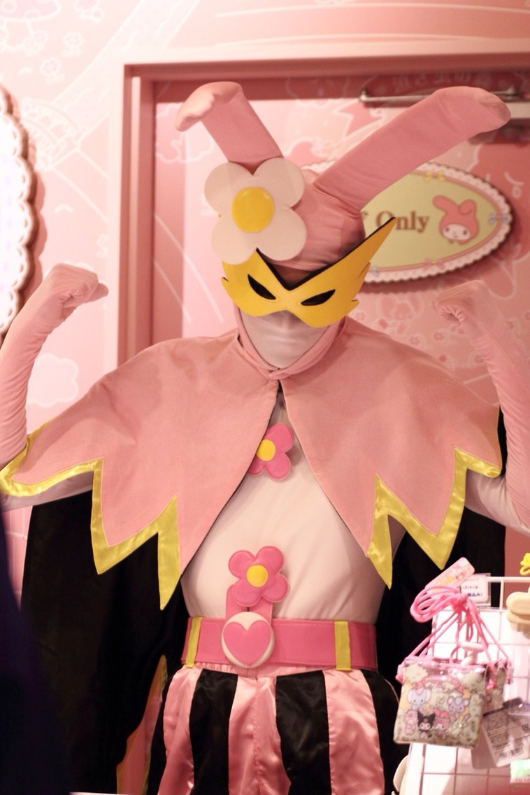 ウサミミ仮面 の アルバイト キャラレジ 白い仔猫と赤いりぼん