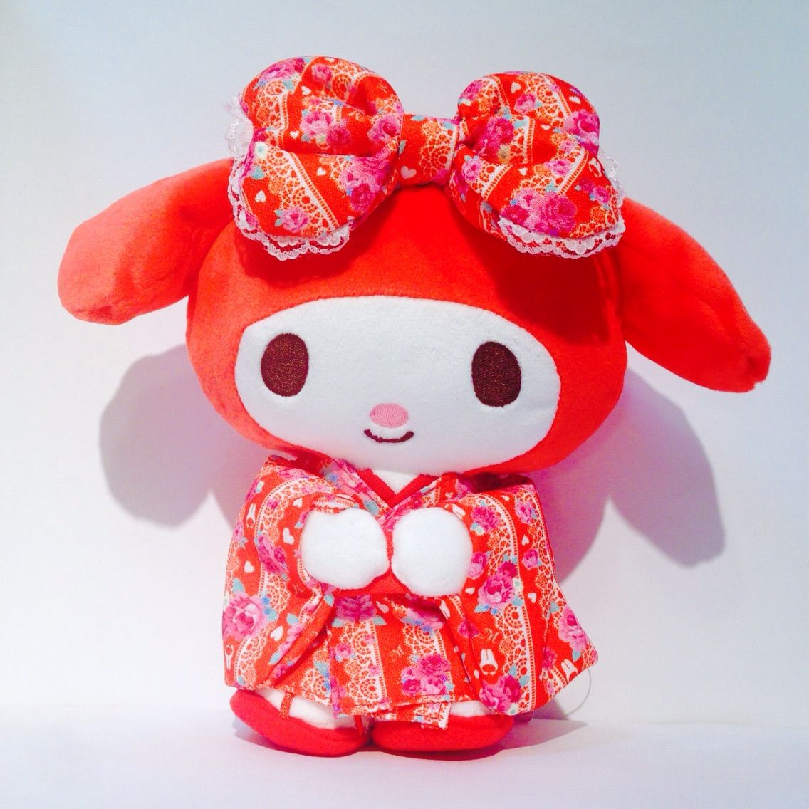 サンリオ マイメロディ ぬいぐるみ S 桜着物 赤 マスコット