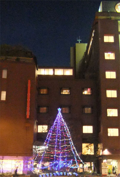 三泉閣のクリスマスツリー