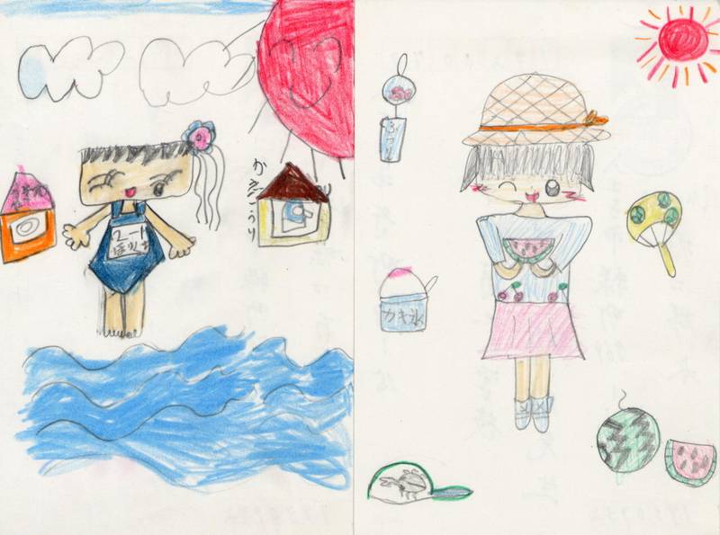 絵手紙 元気な2年生 絵手紙 元気な2年生