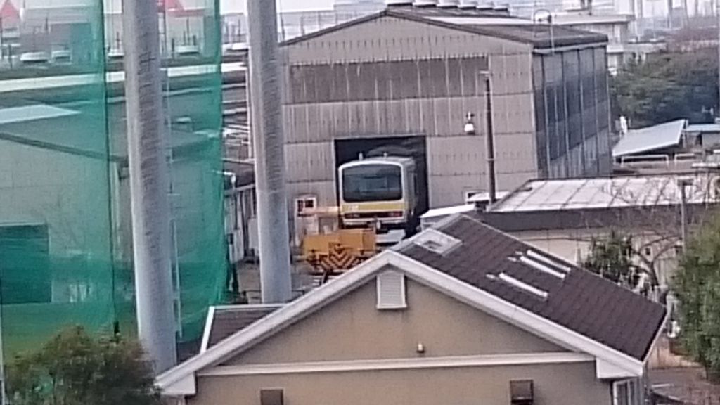 総武線e231系 京葉車両センターにて Sky Blue車両センター