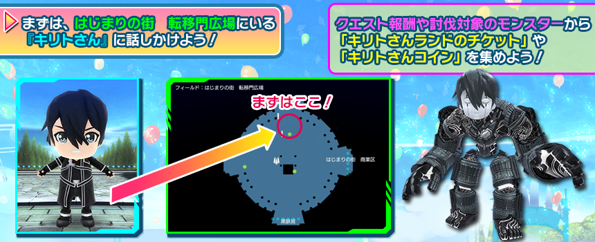 Saoif 新生活応援イベント第一弾 キリトさんランド開園 開催 お知らせより抜粋 ソードアート オンライン インテグラル ファクター 俺navi Saoifまとめ