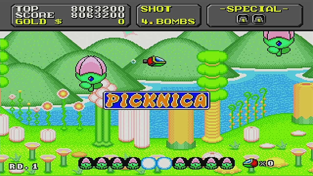 メガドライブ「スーパーファンタジーゾーン」 : 水色の笹音