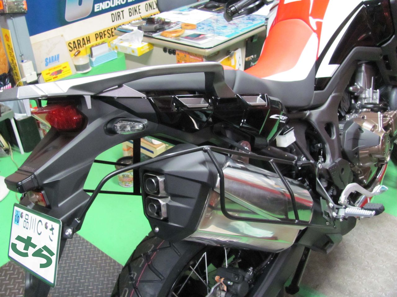 Crf1000lアフリカツイン サイドバックサポート Byｓａｒａｈ オフロードバイクゥ