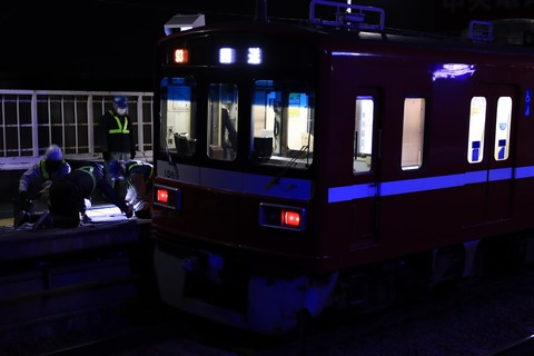 六郷土手駅2番線 ホームドア設置工事(2026/01/17)