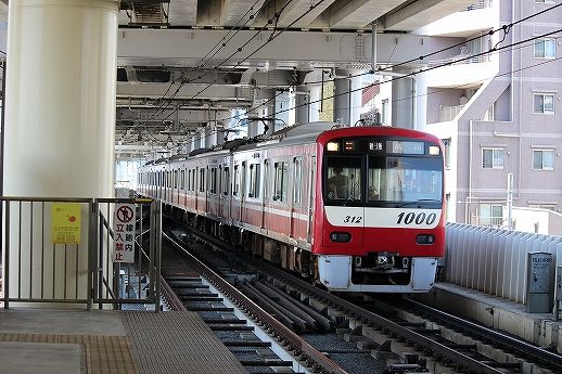 蒲田のホーム先端…。