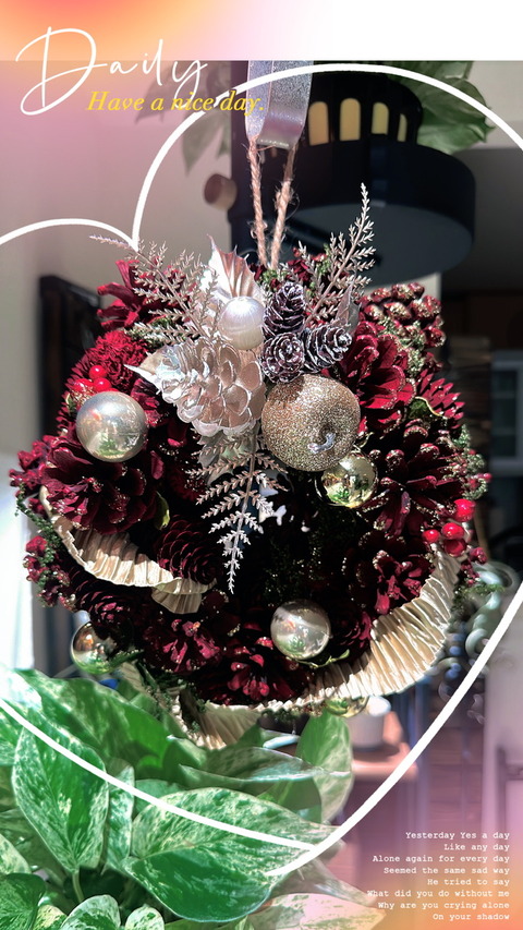 川越店さりなブログ! クリスマスリース買っちゃったの画像