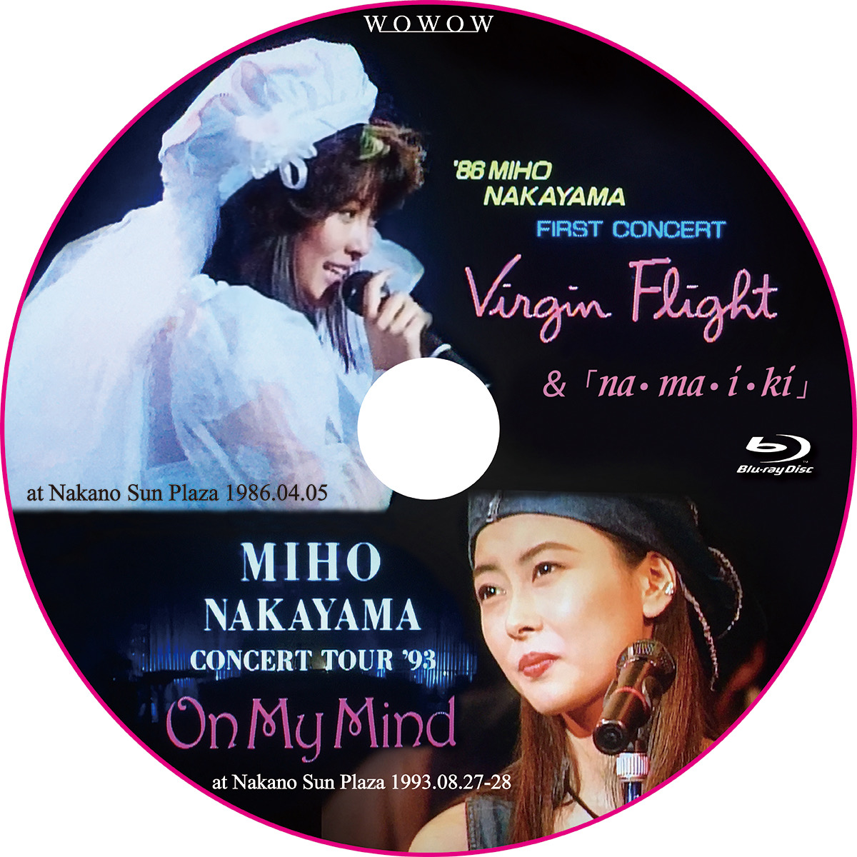 中山美穂 Virgin Flight 86 Miho Nakayama First Concert Na Ma I Ki Miho Nakayama Concert Tour 93 On My Mind Wowowライブ レーベル屋さん