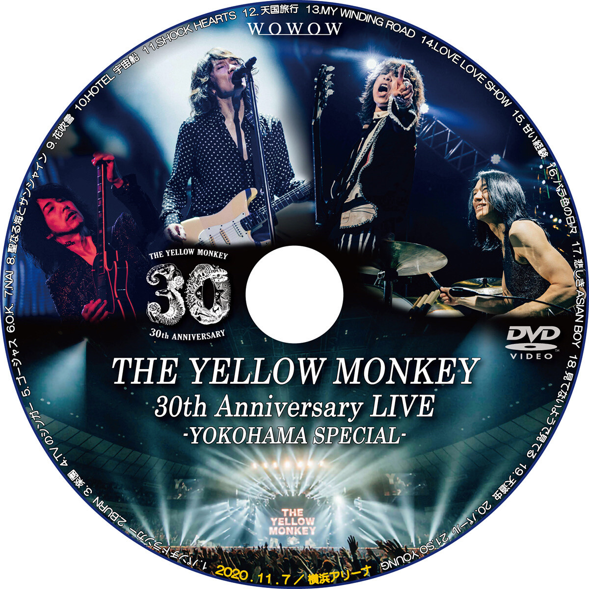 The Yellow Monkey 30th Anniversary Live Yokohama Special Wowowライブ こんなレーベル作ってみた