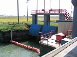 井田川サイフォン近くの水門