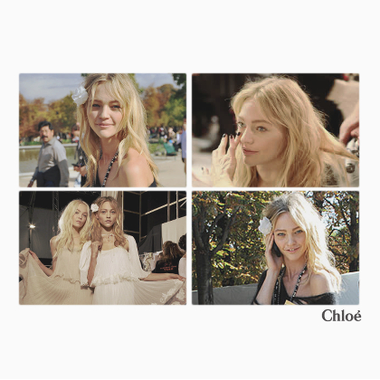 sasha pivovarova magazine : Chloé S/S 2010 - backstage / street